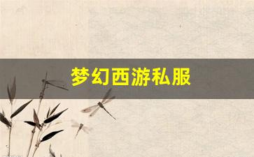 梦幻西游私服(网易梦幻西游手游官服官网)